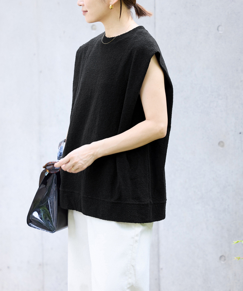 PROTAGONISTA(プロタゴニスタ)の「PROTAGONISTA/プロタゴニスタ NSカットソー PNT-CT-135(Tシャツ/カットソー・レディース・カーキ/ブラック・FREE)」の6枚目の写真