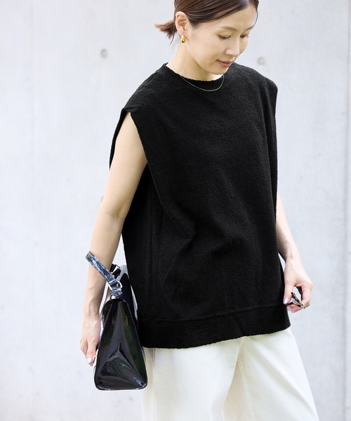 PROTAGONISTA(プロタゴニスタ)の「PROTAGONISTA/プロタゴニスタ NSカットソー PNT-CT-135(Tシャツ/カットソー・レディース・カーキ/ブラック・FREE)」の10枚目の写真