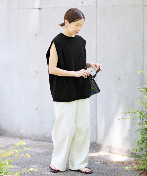 PROTAGONISTA(プロタゴニスタ)の「PROTAGONISTA/プロタゴニスタ NSカットソー PNT-CT-135(Tシャツ/カットソー・レディース・カーキ/ブラック・FREE)」の15枚目の写真