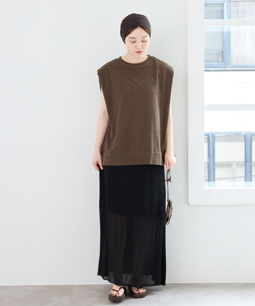 PROTAGONISTA(プロタゴニスタ)の「PROTAGONISTA/プロタゴニスタ NSカットソー PNT-CT-135(Tシャツ/カットソー・レディース・カーキ/ブラック・FREE)」の22枚目の写真