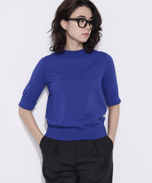 COMME CA(コムサ)の「〔 TALLサイズ 〕 コットンダルストレッチ プルオーバー(ニット/セーター・レディース・オフホワイト/グレー・15号)」の11枚目の写真