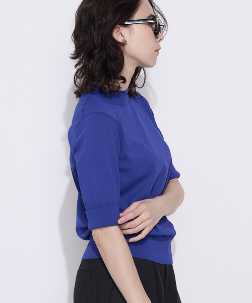 COMME CA(コムサ)の「〔 TALLサイズ 〕 コットンダルストレッチ プルオーバー(ニット/セーター・レディース・オフホワイト/グレー・15号)」の12枚目の写真