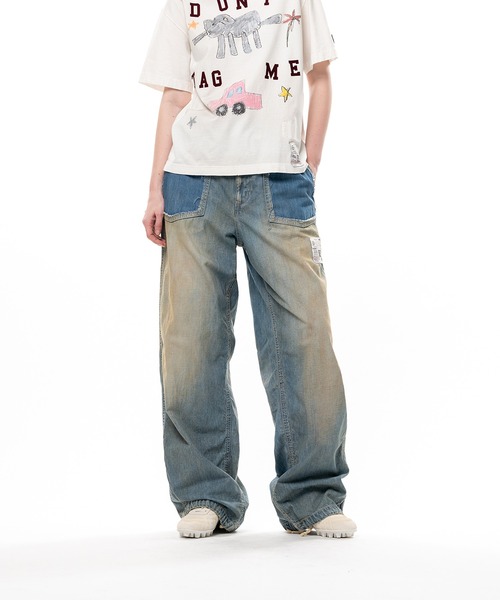 Maison MIHARA YASUHIRO(メゾンミハラヤスヒロ)の「Cut-Out Pocket Denim Pants(デニムパンツ・レディース・ブラック/インディゴブルー・36)」の10枚目の写真