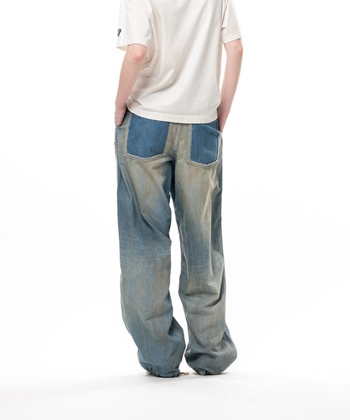Maison MIHARA YASUHIRO(メゾンミハラヤスヒロ)の「Cut-Out Pocket Denim Pants(デニムパンツ・レディース・ブラック/インディゴブルー・36)」の11枚目の写真