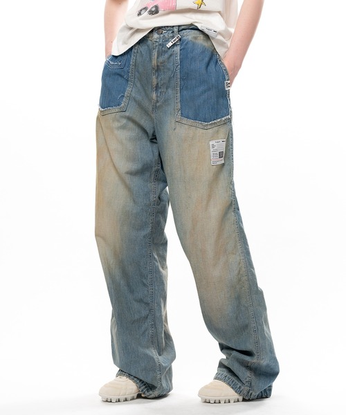 Maison MIHARA YASUHIRO(メゾンミハラヤスヒロ)の「Cut-Out Pocket Denim Pants(デニムパンツ・レディース・ブラック/インディゴブルー・36)」の12枚目の写真
