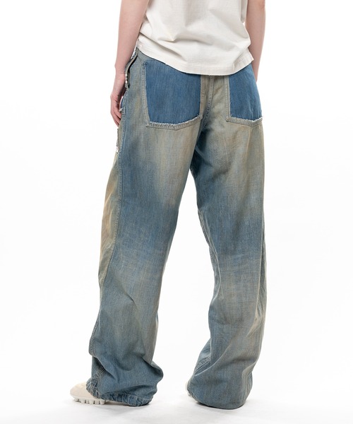 Maison MIHARA YASUHIRO(メゾンミハラヤスヒロ)の「Cut-Out Pocket Denim Pants(デニムパンツ・レディース・ブラック/インディゴブルー・36)」の13枚目の写真