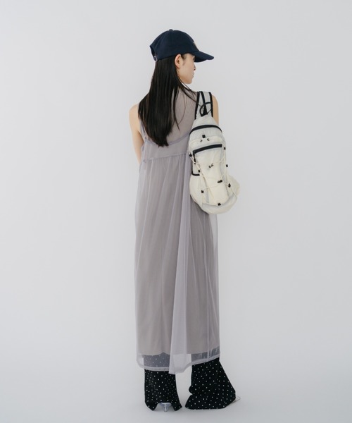 duei(デュイ)の「タンクワンピース×チュールキャミワンピース レイヤードセット(ワンピース・レディース・ブラック/グレー・FREE)」の13枚目の写真