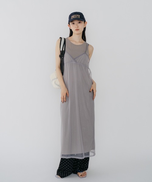 duei(デュイ)の「タンクワンピース×チュールキャミワンピース レイヤードセット(ワンピース・レディース・ブラック/グレー・FREE)」の18枚目の写真