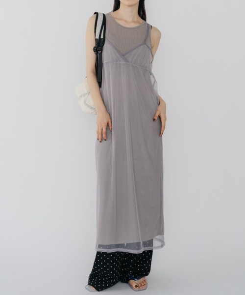 duei(デュイ)の「タンクワンピース×チュールキャミワンピース レイヤードセット(ワンピース・レディース・ブラック/グレー・FREE)」の19枚目の写真