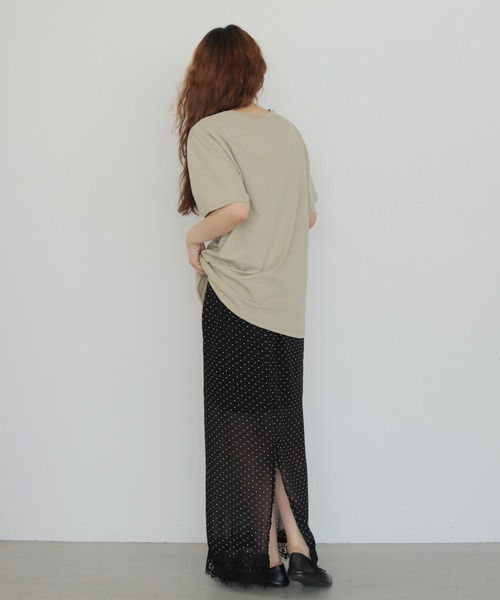 cheriella（シェリエラ）の「【cheriella】ドットレースシアーロングスカート  DOT LACE SHEER LONG SKIRT（スカート・レディース・ブラック/ホワイト・FREE）」の18枚目の写真