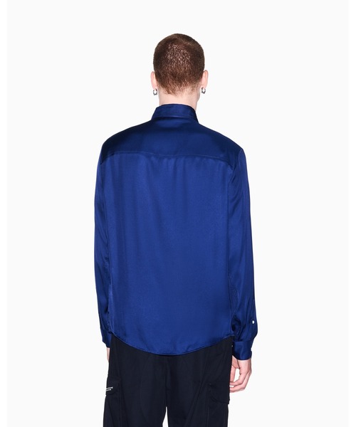 ARMANI EXCHANGE（アルマーニエクスチェンジ）の「【A|X アルマーニ エクスチェンジ】レーヨン コンフォートフィット シャツ/COMFORT（シャツ/ブラウス・メンズ・ブルー・MEDIUM/LARGE/X-SMALL/SMALL）」の2枚目の写真