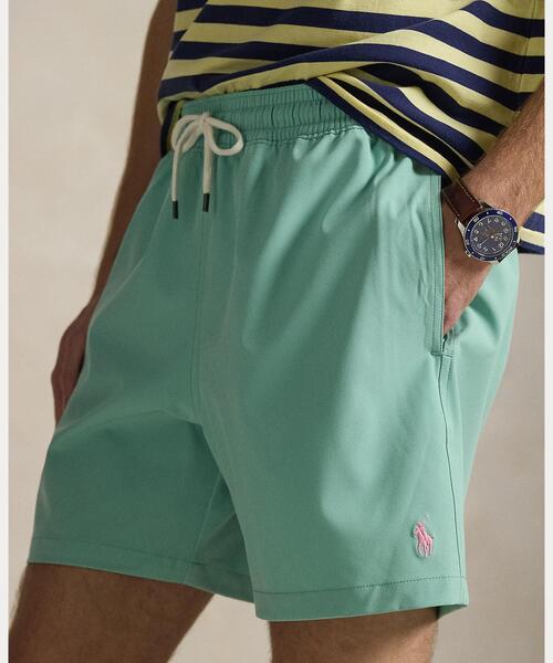 POLO RALPH LAUREN（ポロ ラルフ ローレン）の「5.75インチ トラベラー クラシック スイム パンツ（水着・メンズ・グリーン・S/M/L）」の4枚目の写真