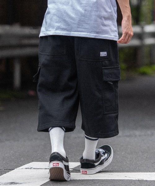 PRO CLUB (プロクラブ)の「PRO CLUB プロクラブ FLEECE CARGO SHORTS フリースカーゴショーツ スウェットパンツ(スウェットパンツ・メンズ・ブラック/ネイビー/グレー・S/M/XL/L)」の4枚目の写真