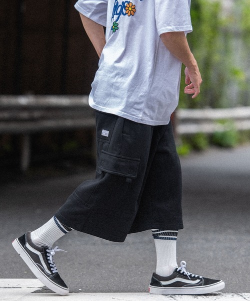 PRO CLUB (プロクラブ)の「PRO CLUB プロクラブ FLEECE CARGO SHORTS フリースカーゴショーツ スウェットパンツ(スウェットパンツ・メンズ・ブラック/ネイビー/グレー・S/M/XL/L)」の7枚目の写真