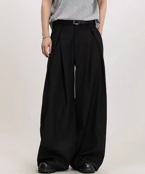 WESTBOY(ウエストボーイ)の「Y2K タック ワイドスラックス WO26W1PT07(スラックス・メンズ・グレー/ブラック・XL/M/L)」の9枚目の写真