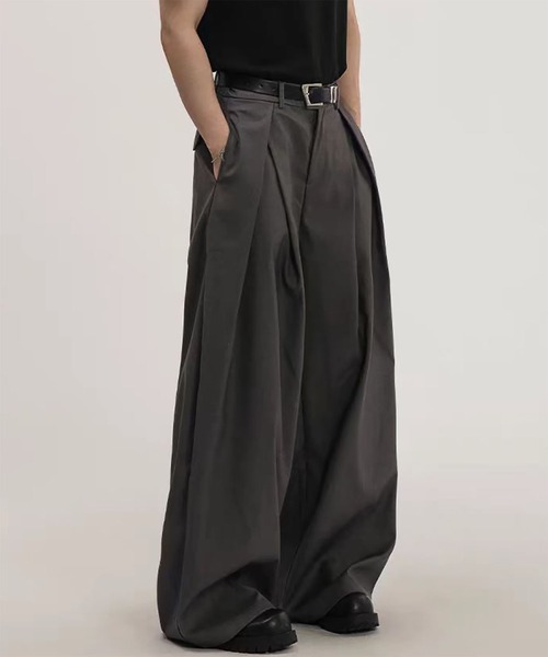 WESTBOY(ウエストボーイ)の「Y2K タック ワイドスラックス WO26W1PT07(スラックス・メンズ・グレー/ブラック・XL/M/L)」の10枚目の写真