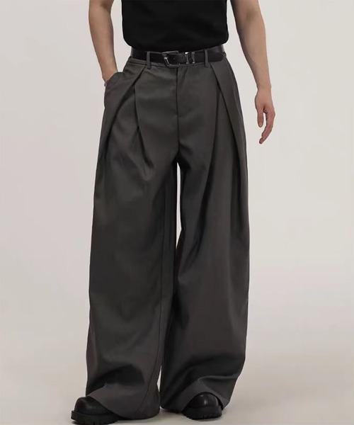 WESTBOY(ウエストボーイ)の「Y2K タック ワイドスラックス WO26W1PT07(スラックス・メンズ・グレー/ブラック・XL/M/L)」の11枚目の写真