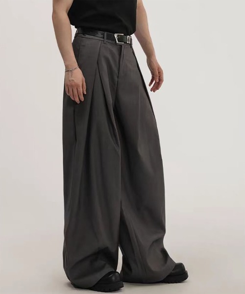 WESTBOY(ウエストボーイ)の「Y2K タック ワイドスラックス WO26W1PT07(スラックス・メンズ・グレー/ブラック・XL/M/L)」の15枚目の写真
