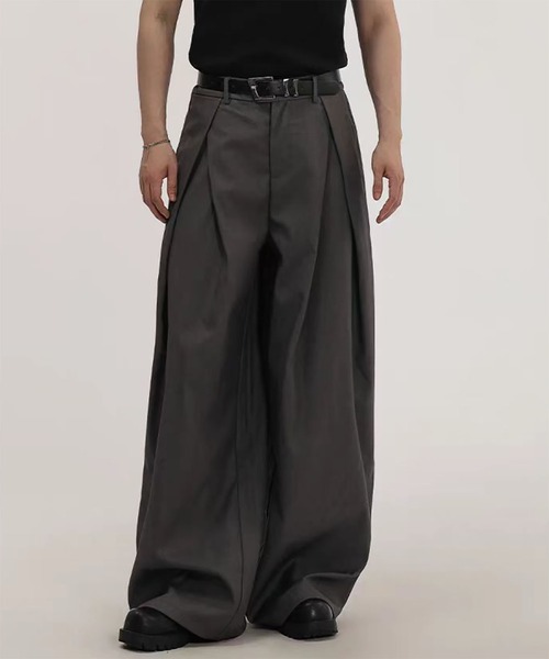 WESTBOY(ウエストボーイ)の「Y2K タック ワイドスラックス WO26W1PT07(スラックス・メンズ・グレー/ブラック・XL/M/L)」の16枚目の写真