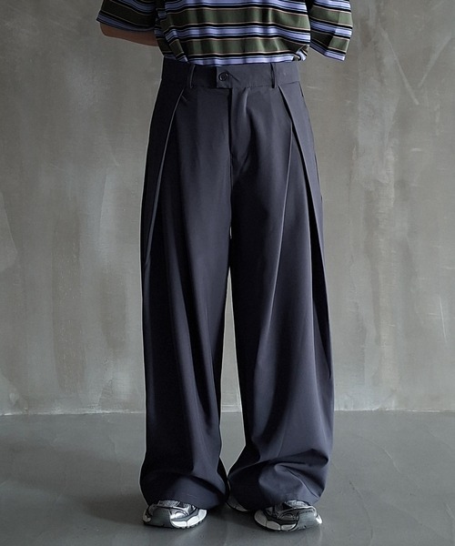 WESTBOY(ウエストボーイ)の「Y2K タック ワイドスラックス WO26W1PT07(スラックス・メンズ・グレー/ブラック・XL/M/L)」の17枚目の写真
