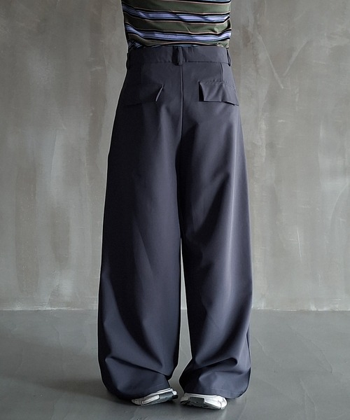 WESTBOY(ウエストボーイ)の「Y2K タック ワイドスラックス WO26W1PT07(スラックス・メンズ・グレー/ブラック・XL/M/L)」の19枚目の写真