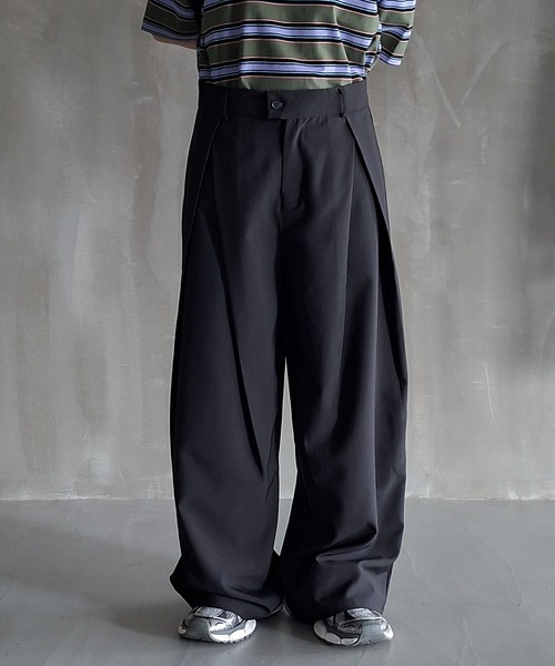WESTBOY(ウエストボーイ)の「Y2K タック ワイドスラックス WO26W1PT07(スラックス・メンズ・グレー/ブラック・XL/M/L)」の20枚目の写真