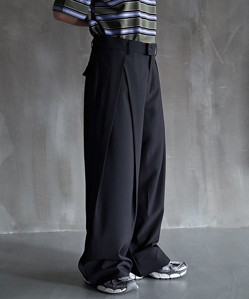 WESTBOY(ウエストボーイ)の「Y2K タック ワイドスラックス WO26W1PT07(スラックス・メンズ・グレー/ブラック・XL/M/L)」の21枚目の写真