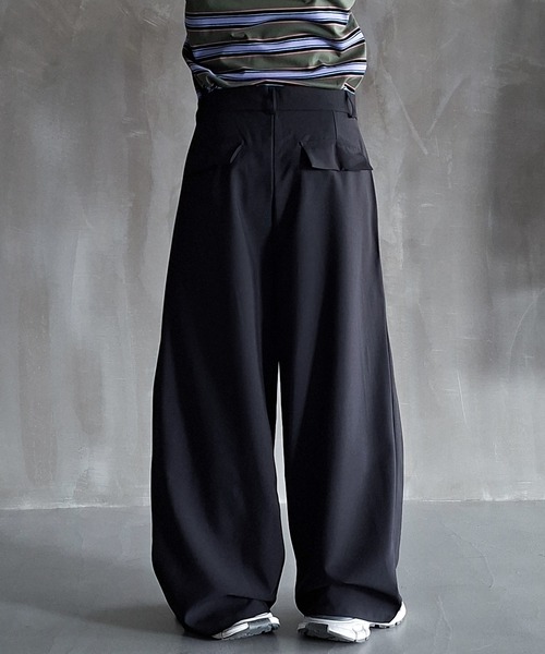 WESTBOY(ウエストボーイ)の「Y2K タック ワイドスラックス WO26W1PT07(スラックス・メンズ・グレー/ブラック・XL/M/L)」の22枚目の写真