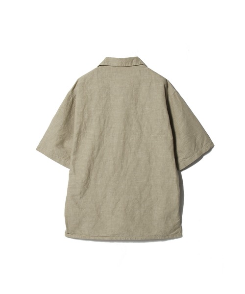 ESTNATION（エストネーション）の「ESTNATION / ヘンプ オープンカラーシャツ（シャツ/ブラウス・メンズ・ホワイト/ベージュ・MEDIUM）」の4枚目の写真