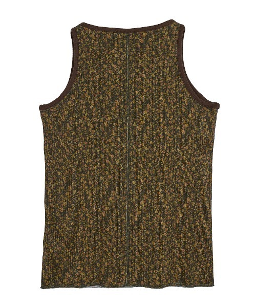 Ameri(アメリ)の「LOUISE PATTERN DOCKING CUT TOP(タンクトップ・レディース・ネイビー/ブラウン・MEDIUM/SMALL)」の3枚目の写真