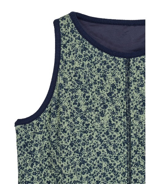 Ameri(アメリ)の「LOUISE PATTERN DOCKING CUT TOP(タンクトップ・レディース・ネイビー/ブラウン・MEDIUM/SMALL)」の5枚目の写真