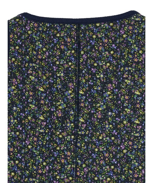 Ameri(アメリ)の「LOUISE PATTERN DOCKING CUT TOP(タンクトップ・レディース・ネイビー/ブラウン・MEDIUM/SMALL)」の8枚目の写真