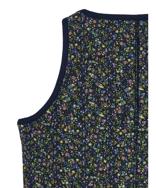 Ameri(アメリ)の「LOUISE PATTERN DOCKING CUT TOP(タンクトップ・レディース・ネイビー/ブラウン・MEDIUM/SMALL)」の9枚目の写真