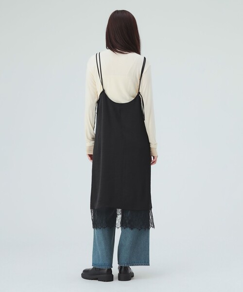 BEAMS HEART(ビームスハート)の「レース キャミソール ワンピース(ワンピース・レディース・グレー/オフホワイト・FREE)」の20枚目の写真