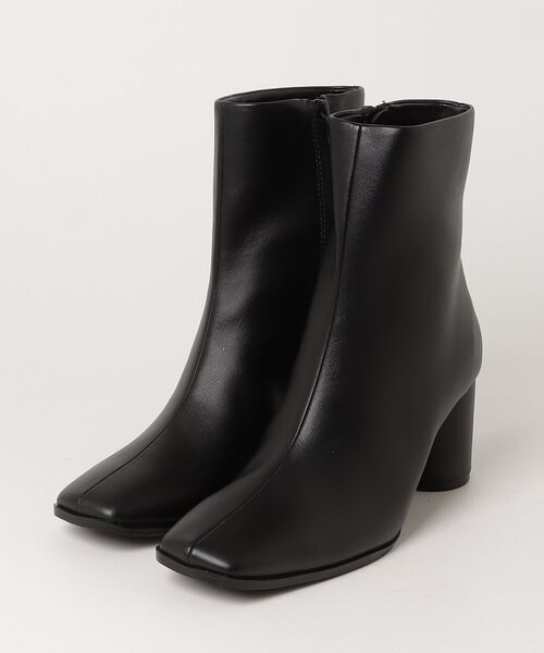 MAISON SPECIAL（メゾンスペシャル）の「Multi-Fabric Square Short Boots/マルチファブリックスクエアショートブーツ（ブーツ・レディース・ボルドー/ゴールド/ブラック・36/37/38）」の2枚目の写真