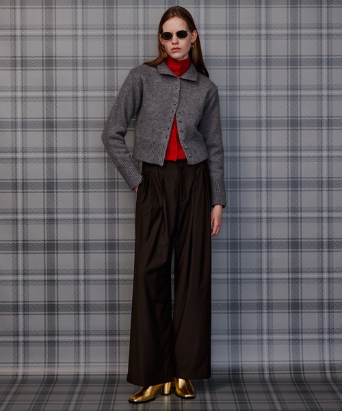 MAISON SPECIAL（メゾンスペシャル）の「Multi-Fabric Square Short Boots/マルチファブリックスクエアショートブーツ（ブーツ・レディース・ボルドー/ゴールド・36/37/38）」の6枚目の写真