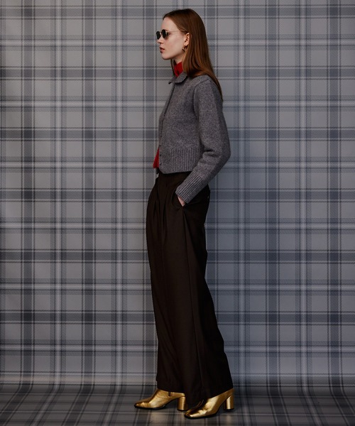 MAISON SPECIAL（メゾンスペシャル）の「Multi-Fabric Square Short Boots/マルチファブリックスクエアショートブーツ（ブーツ・レディース・ボルドー/ゴールド・36/37/38）」の7枚目の写真