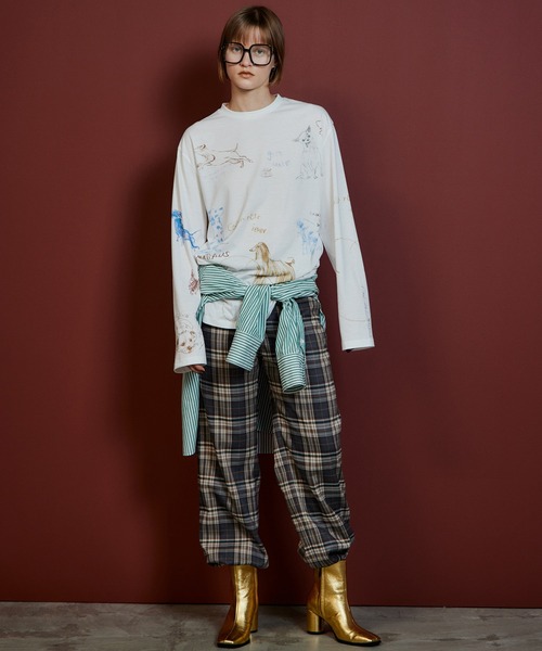 MAISON SPECIAL（メゾンスペシャル）の「Multi-Fabric Square Short Boots/マルチファブリックスクエアショートブーツ（ブーツ・レディース・ボルドー/ゴールド・36/37/38）」の9枚目の写真