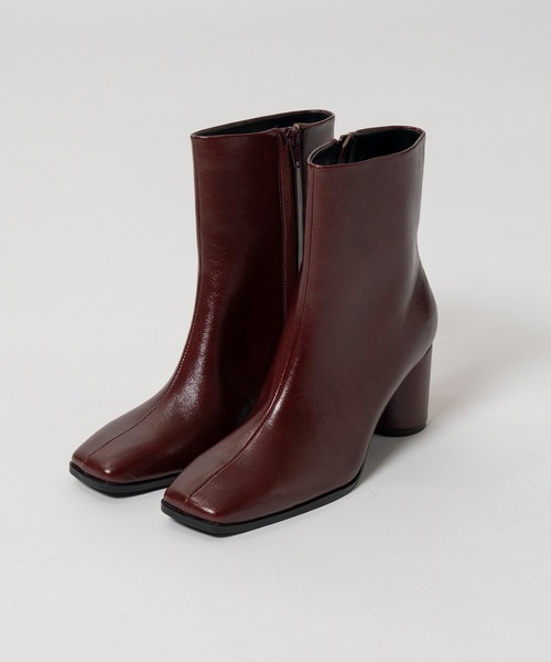 MAISON SPECIAL（メゾンスペシャル）の「Multi-Fabric Square Short Boots/マルチファブリックスクエアショートブーツ（ブーツ・レディース・ボルドー/ゴールド・36/37/38）」の10枚目の写真