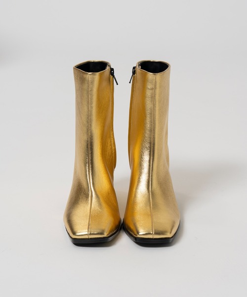 MAISON SPECIAL（メゾンスペシャル）の「Multi-Fabric Square Short Boots/マルチファブリックスクエアショートブーツ（ブーツ・レディース・ボルドー/ゴールド・36/37/38）」の12枚目の写真