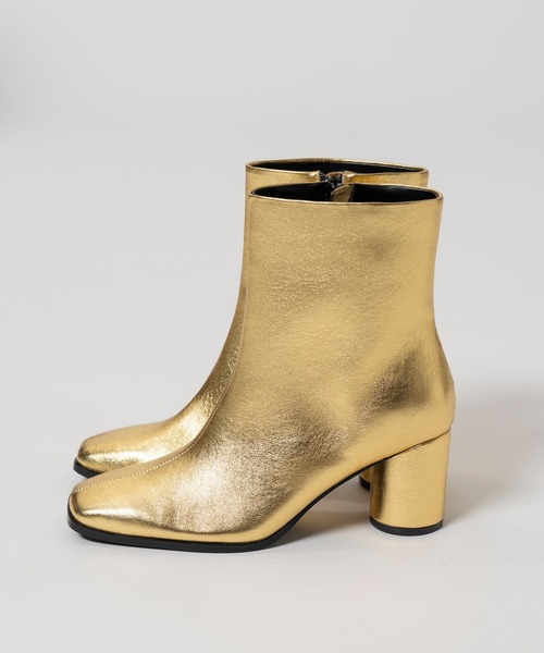 MAISON SPECIAL（メゾンスペシャル）の「Multi-Fabric Square Short Boots/マルチファブリックスクエアショートブーツ（ブーツ・レディース・ボルドー/ゴールド・36/37/38）」の13枚目の写真
