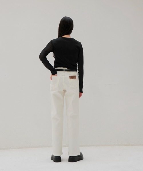 YANUK(ヤヌーク)の「【YANUK/ヤヌーク】GINA Straight(ストレートホワイトデニム 20157162038)(デニムパンツ・レディース・ホワイト・23)」の5枚目の写真