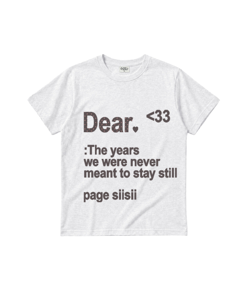 PAGESIISII(ページシシ)の「DEAR プリンティングスタンダードフィット半袖Tシャツホワイトメランジ(Tシャツ/カットソー・レディース・その他・MEDIUM)」の1枚目の写真