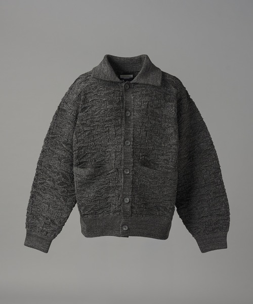 MAISON SPECIAL(メゾンスペシャル)の「《UNISEX》Melange Random Tucks Prime-Over Collared Knit Cardigan/メランジランダムタックプライムオーバー襟付きニットカーディガン【MAISON SPECIAL/メゾンスペシャル】(カーディガン/ボレロ・メンズ・ラベンダー/ブラック/パープル・2/1/0)」の20枚目の写真