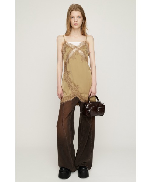 SLY(スライ)の「VINTAGE SATIN CAMI LACE TOPS ヴィンテージサテンキャミレーストップス 秋服 冬服(キャミソール・レディース・ベージュ/ブラック/ネイビー系/カーキ・FREE)」の10枚目の写真