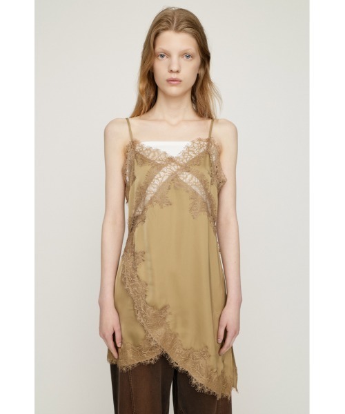 SLY(スライ)の「VINTAGE SATIN CAMI LACE TOPS ヴィンテージサテンキャミレーストップス 秋服 冬服(キャミソール・レディース・ベージュ/ブラック/ネイビー系/カーキ・FREE)」の12枚目の写真