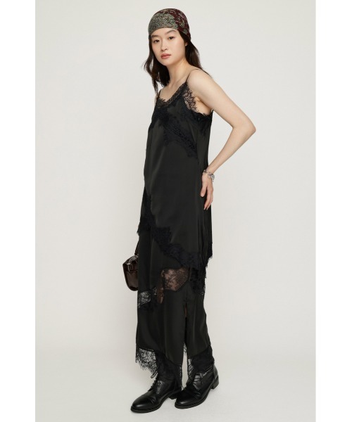 SLY(スライ)の「VINTAGE SATIN CAMI LACE TOPS ヴィンテージサテンキャミレーストップス 秋服 冬服(キャミソール・レディース・ベージュ/ブラック/ネイビー系/カーキ・FREE)」の7枚目の写真
