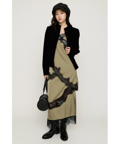 SLY(スライ)の「VINTAGE SATIN CAMI LACE TOPS ヴィンテージサテンキャミレーストップス 秋服 冬服(キャミソール・レディース・ベージュ/ブラック/ネイビー系/カーキ・FREE)」の19枚目の写真
