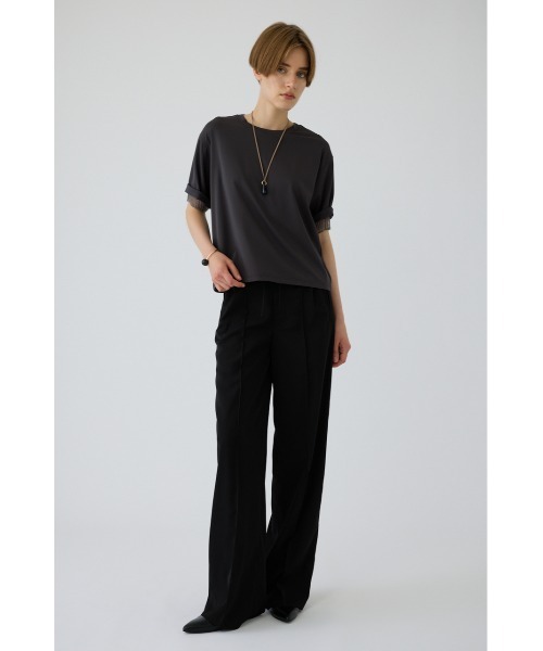 RIM.ARK(リムアーク)の「Mesh layered sleeve tee(メッシュ レイヤード スリーブ ティー)(Tシャツ/カットソー・レディース・チャコールグレー/ブラック/グレイッシュベージュ・FREE)」の15枚目の写真