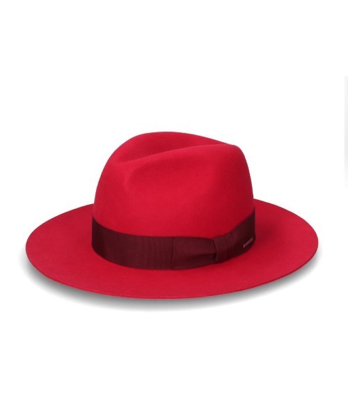 OVERRIDE(オーバーライド)の「OVERRIDE L.BRIM FELT FEDORA / オーバーライド(ハット・メンズ・レッド/ライトブラウン/ブラック/ダークグレー・58cm/60cm)」の1枚目の写真